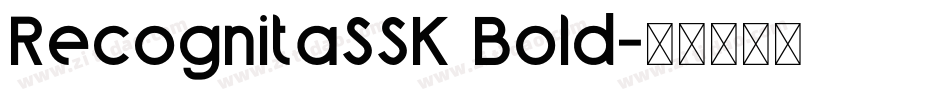 RecognitaSSK Bold字体转换